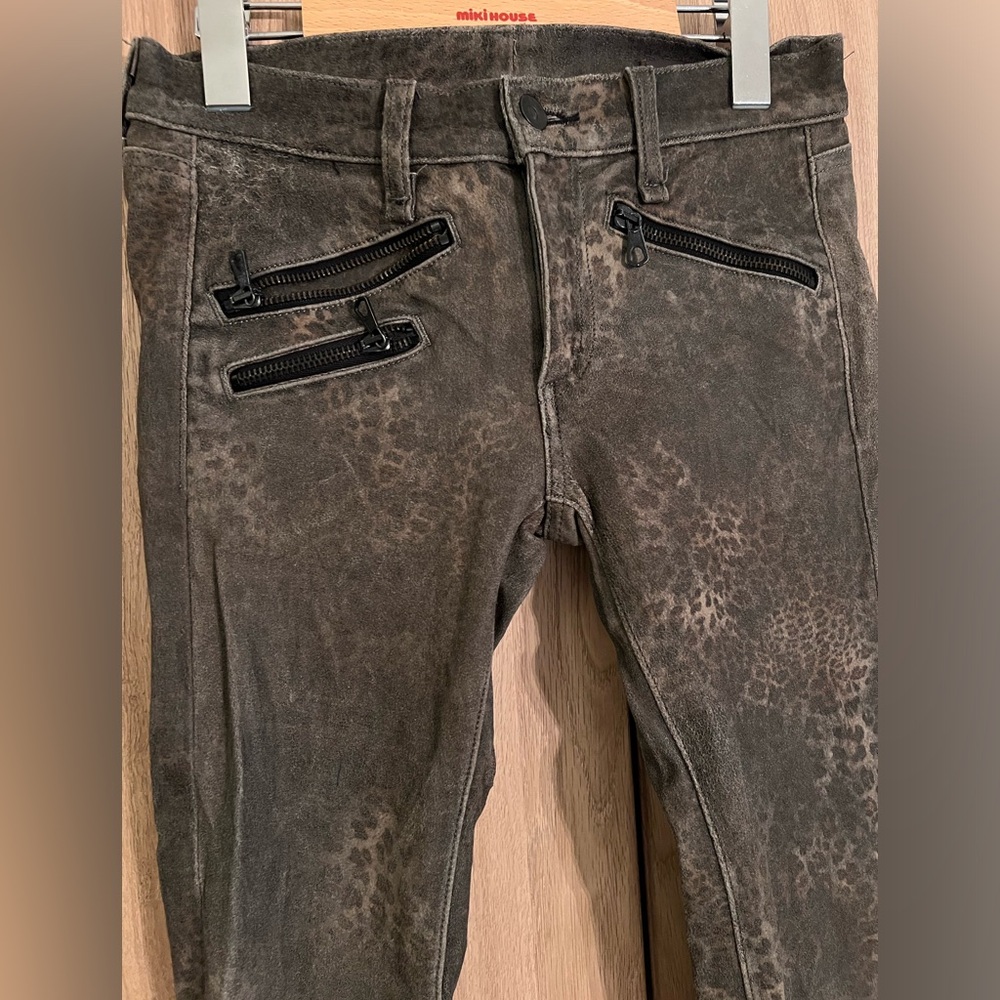 Rag&Bone Leopard print leather super stretchy skinny jeans